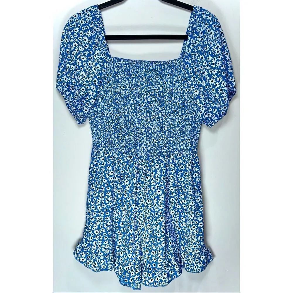 Blue floral dress size large